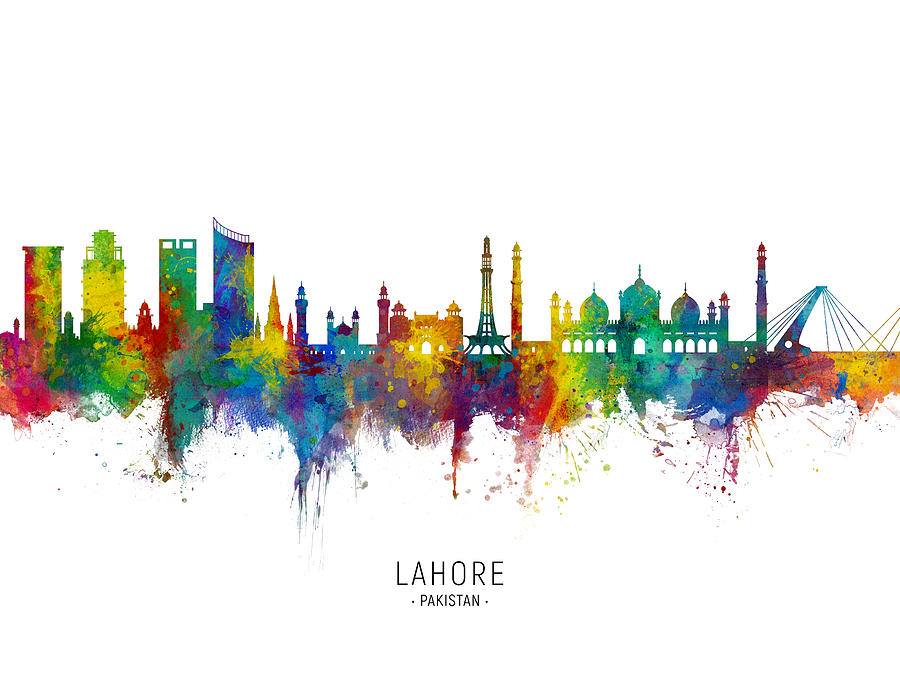 Lahore Pakistan Skyline Digital Art by Michael Tompsett