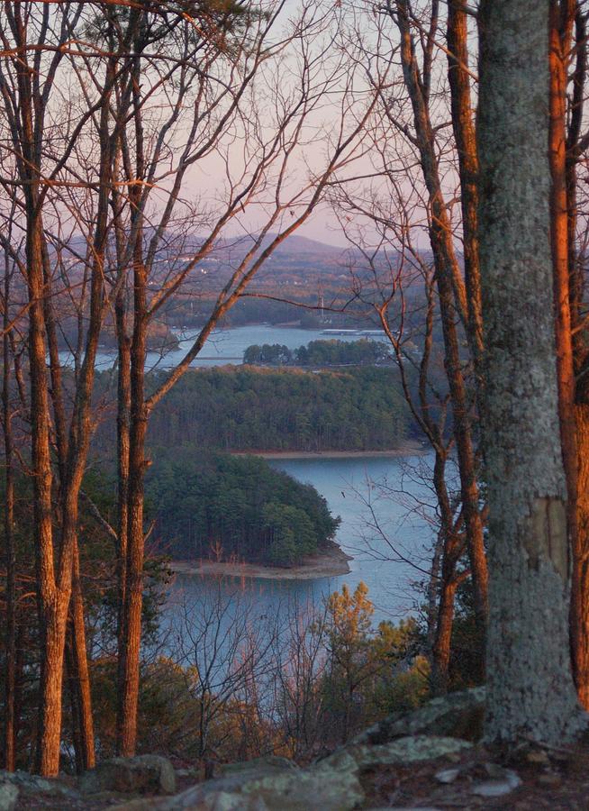 Lake Allatoona Sunset From Red Top Mountain Photograph by Dennis Schmidt