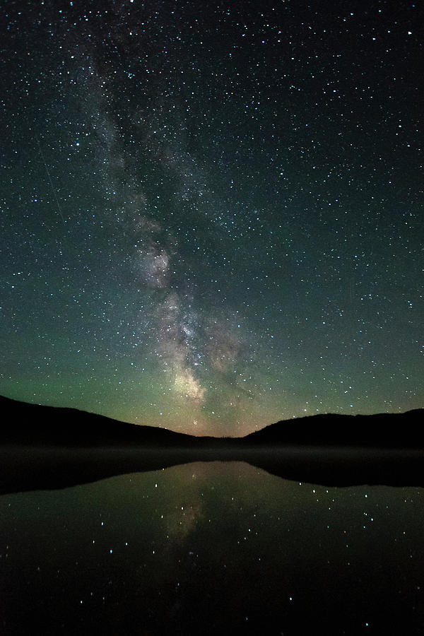 Lake And Stars At Night, Okanagan Highlands, Penticton, British ...