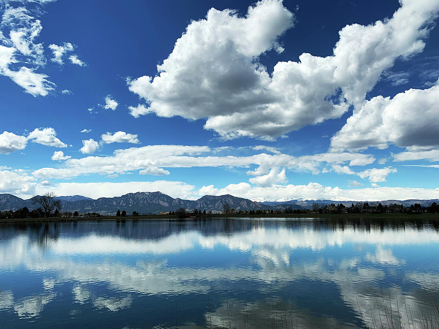 Lake at Flatirons  Photograph by Marilyn Hunt