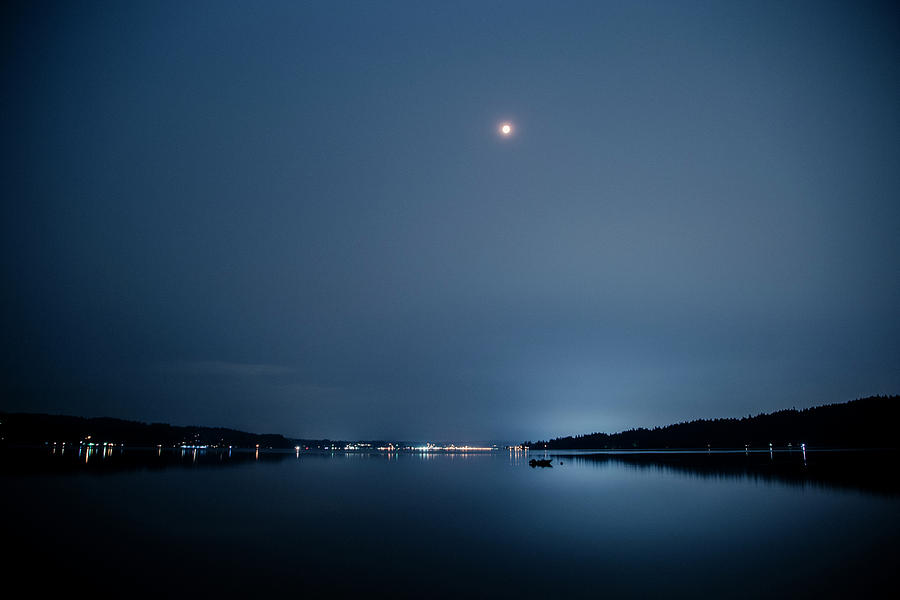 Lake At Sunset, Bainbridge Island Photograph by Panoramic Images - Fine ...