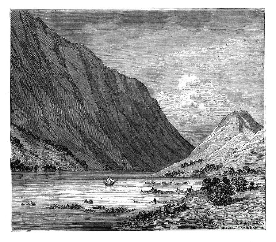 Lake Bandak, Norway, C1890 Drawing by Print Collector