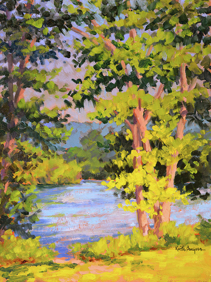 Lake Birches Painting by Keith Burgess - Fine Art America