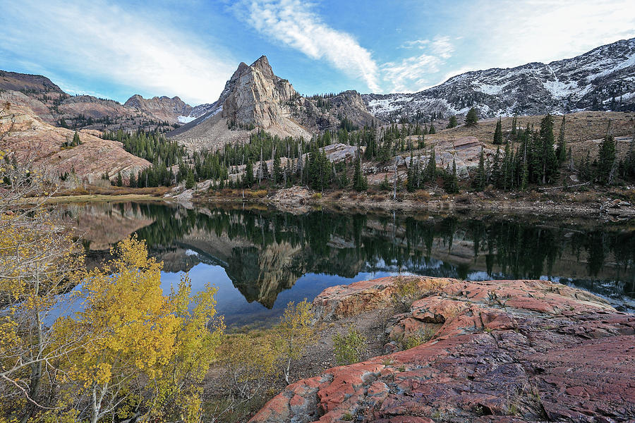 Lake Blanche and the Sundial - Big Cottonwood Canyon, Utah - October 06 Photograph by Brett Pelletier