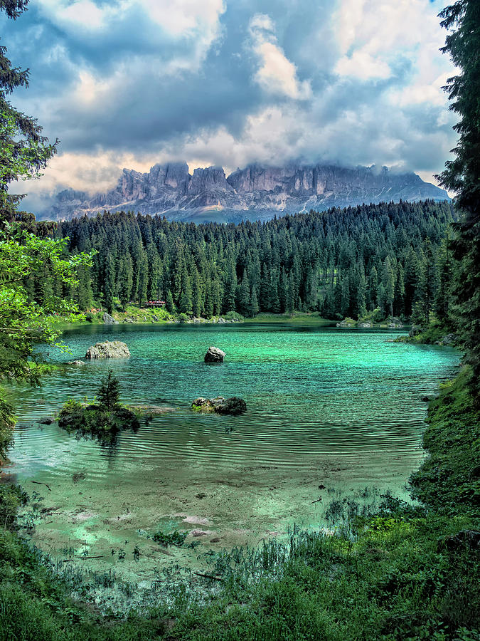 Lake Carezza, Italy Photograph by Deidre Elzer-Lento