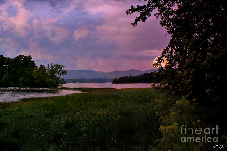 Sunset Photograph - Lake Champlain by Barbara S Nickerson