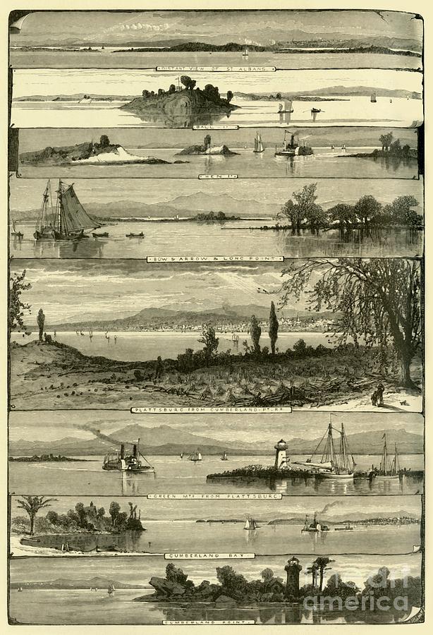 Lake Champlain Drawing by Print Collector