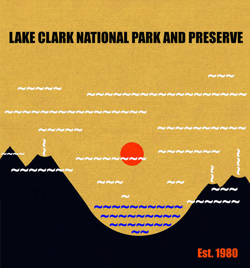 Lake Clark N. P. M series Mixed Media by David Lee Thompson