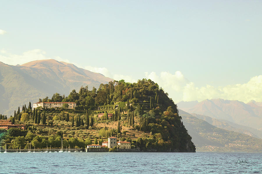 Boat Photograph - Lake Como Headland by Aledanda