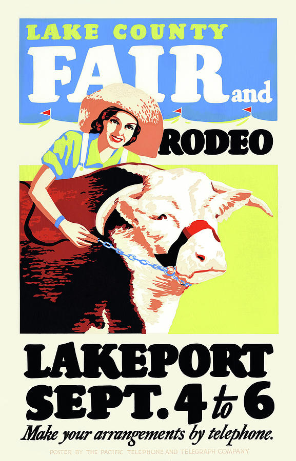 Lake County Fair and Rodeo, Lakeport Painting by Unknown