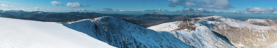 Lake District Winter Mountain Panorama Photograph by Fotovoyager