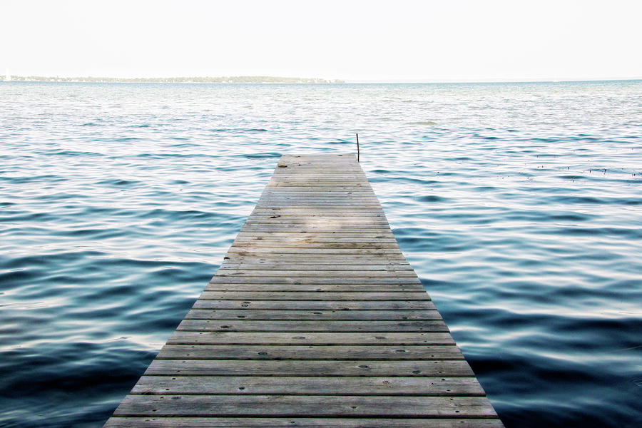 Lake Mixed Media - Lake Dock by Emily Navas