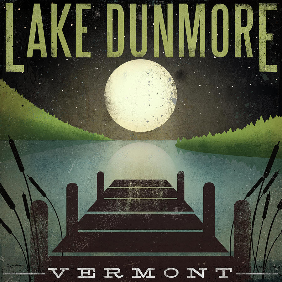 Mountain Painting - Lake Dunmore Dock by Ryan Fowler