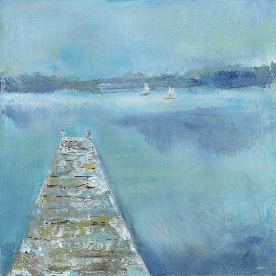 Lake Edge II Painting by Sue Schlabach Lake Edge II Painting by Sue Schlabach