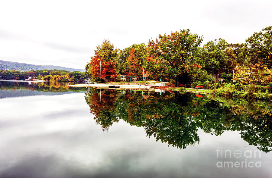 Lake Erskine Reflections in Ringwood New Jersey Photograph by John Rizzuto