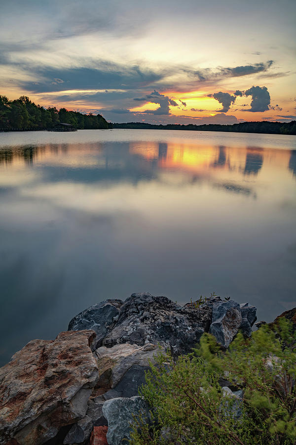 Lake Fayetteville Sunrise - Northwest Arkansas Photograph by Gregory Ballos