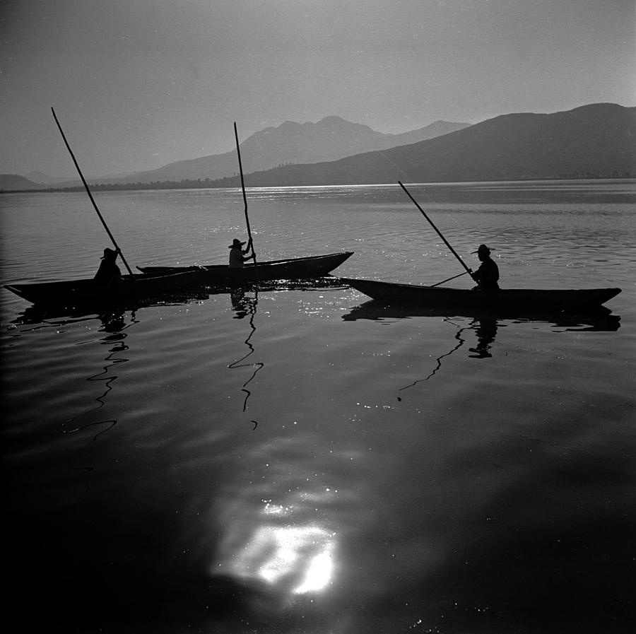 Lake Fishermen Photograph by Three Lions