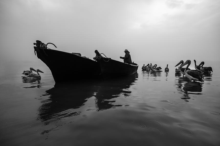 Lake Fishermen Photograph by Ummu Nisan Kandilcioglu