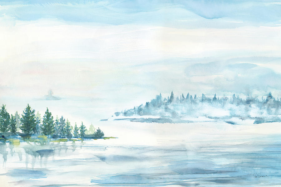 Blue Painting - Lake Fog by Sue Schlabach