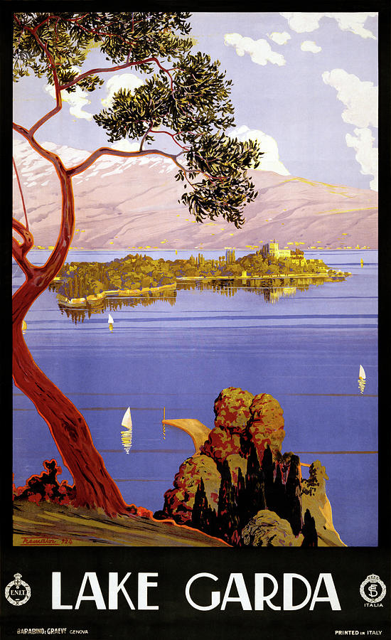 Lake Garda Travel Poster Photograph by Graphicaartis
