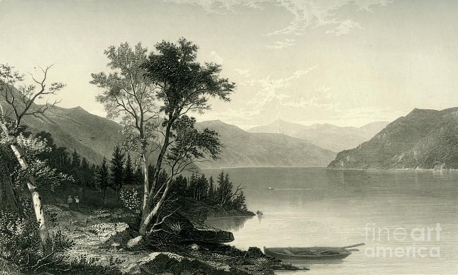 Lake George Drawing by Print Collector