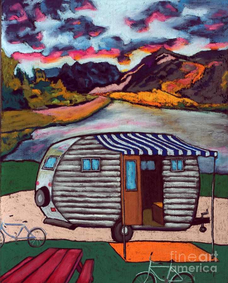 Boat Painting - Lake Hemet California by David Hinds