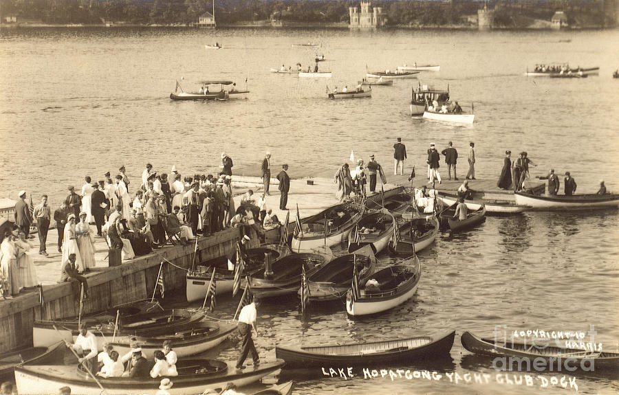 Lake Hopatcong Yacht Club Dock - 1910 Photograph by Mark Miller