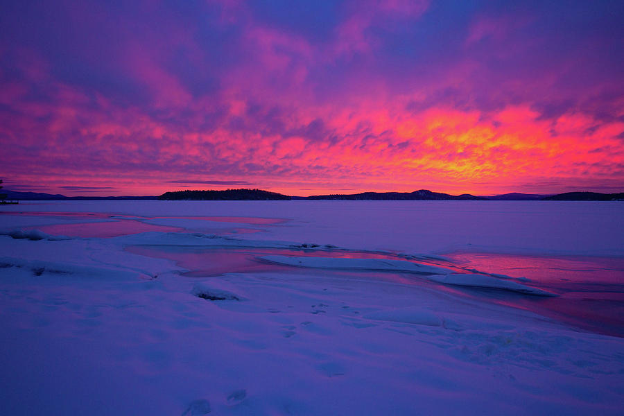 Lake Ice Sunrise Photograph by Robert Clifford