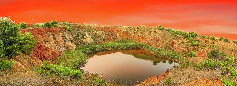 lake in bauxite quarry in Puglia Photograph by Vivida Photo PC