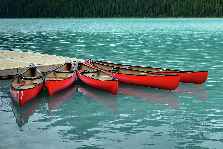 Lake Louise Canoes by Ian Robert Knight Lake Louise Canoes by Ian Robert Knight