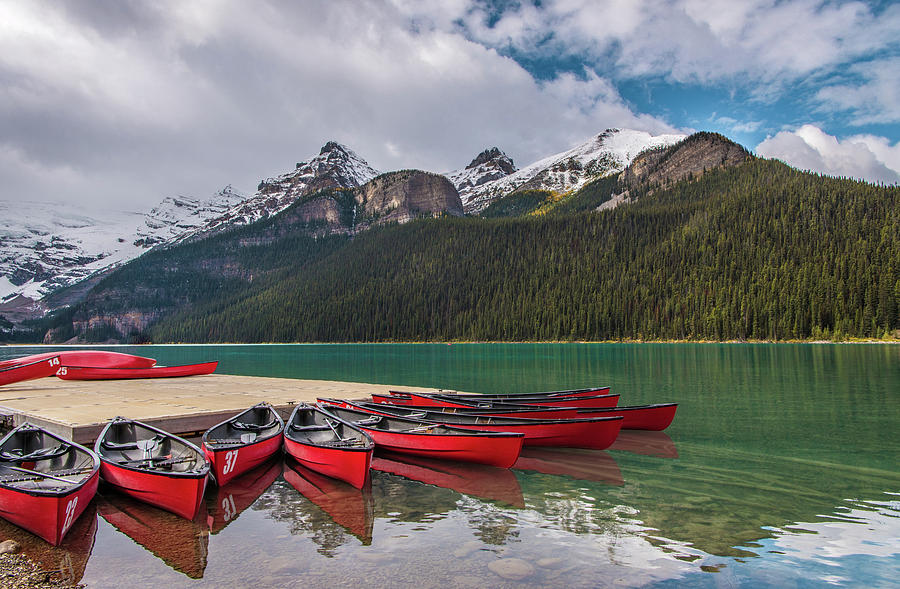 Lake Louise Canoes Photograph
