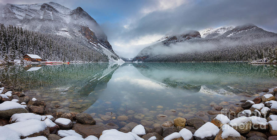 Lake Louise Winter Panorama Photograph by Inge Johnsson