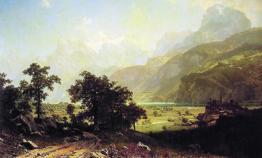 Lake Lucerne Switzerland Painting by Bill OConnor