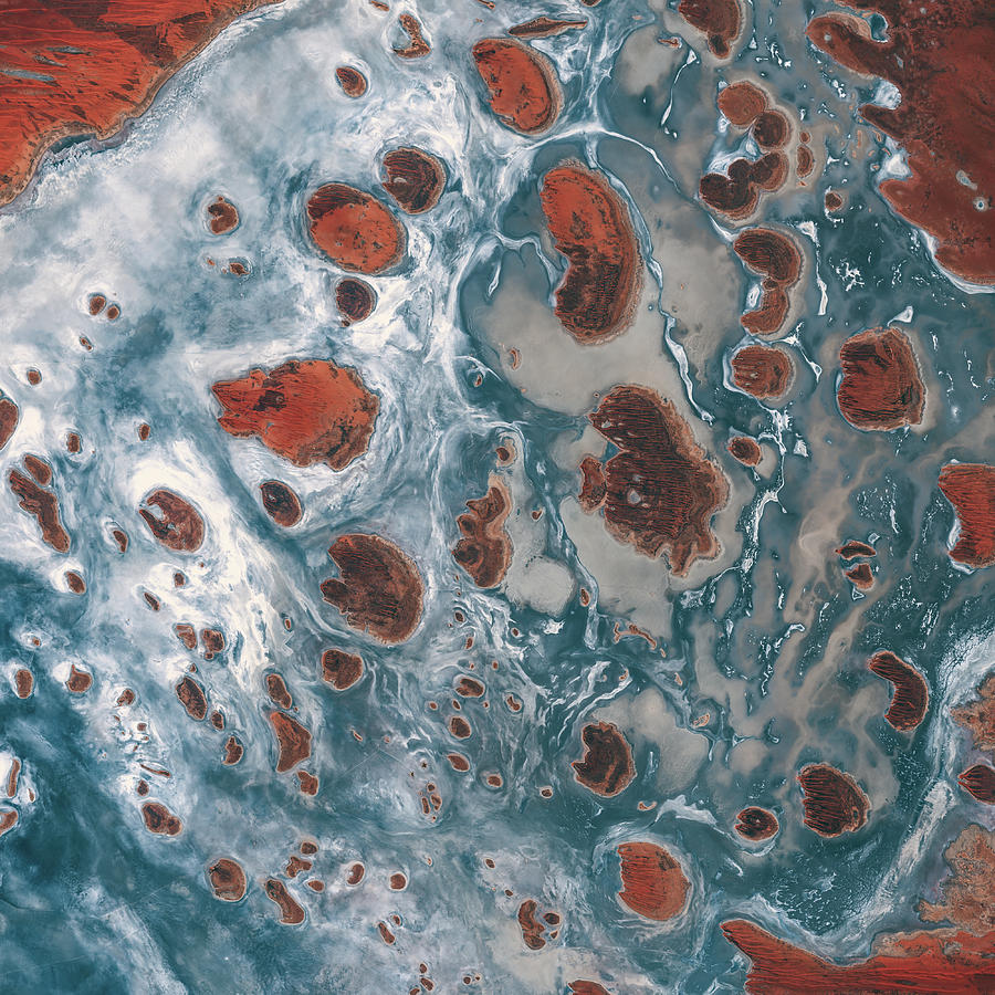 Lake Mackay from space #2 Digital Art by Christian Pauschert