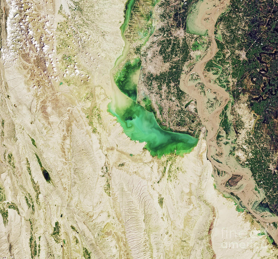 Lake Manchar Overflowing Photograph by Nasa/science Photo Library