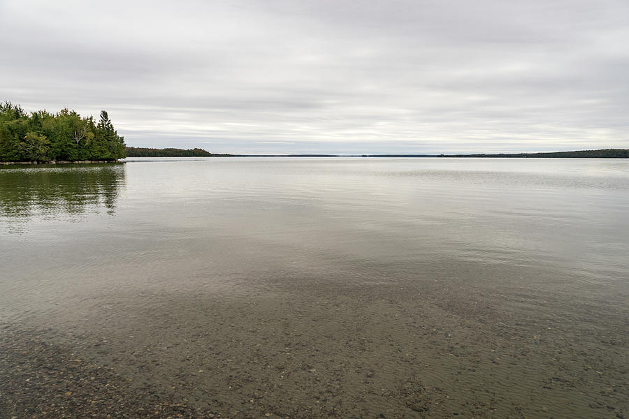 Lake Manitou - Soft Grays and Khakis with a Hint of Green Photograph by Georgia Mizuleva