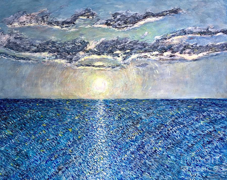 Lake Michigan Sunrise Painting by Richard Wandell