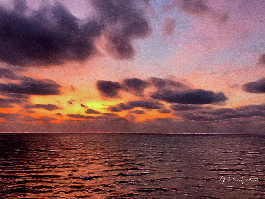 Lake Michigan Sunset Photograph by Jori Reijonen