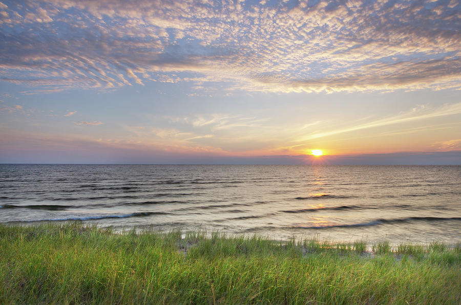 Lake, Michigan Sunset Ludington State Photograph by Alan Majchrowicz ...