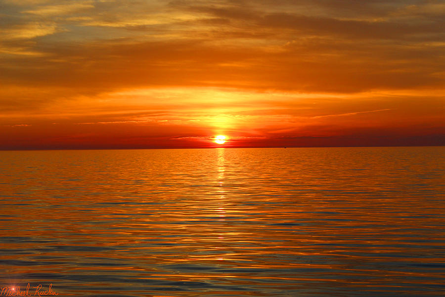 Lake Michigan Sunset Photograph by Michael Rucker