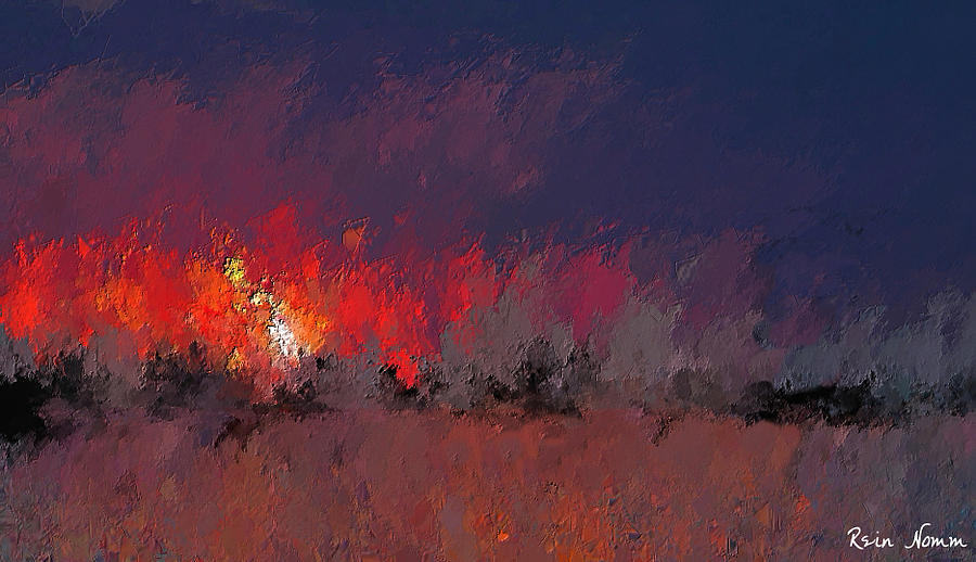 Lake Michigan Sunset Digital Art by Rein Nomm