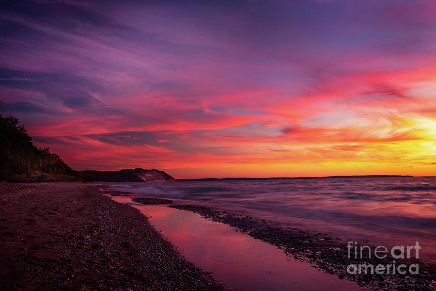 Lake Michigan Sunset Photograph By Todd Bielby Fine Art America