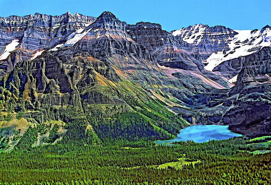 Mountain Photograph - Lake OHara paint filter by Steve Harrington