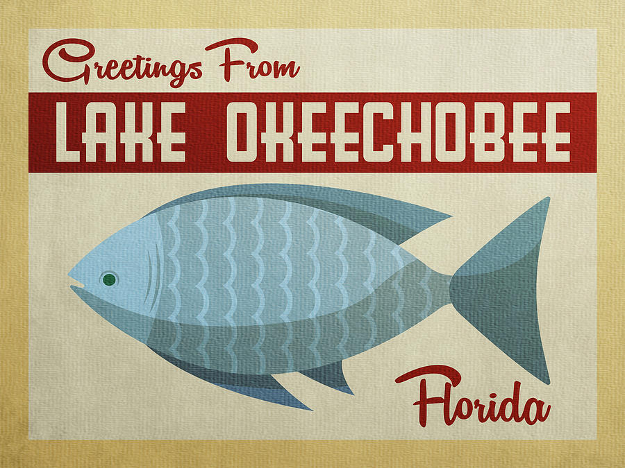 Lake Okeechobee Florida Blue Fish Digital Art by Flo Karp