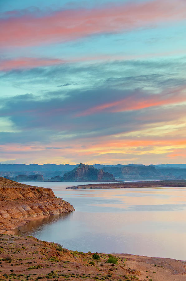 Lake Powell At Sunrise Photograph by Russell Burden