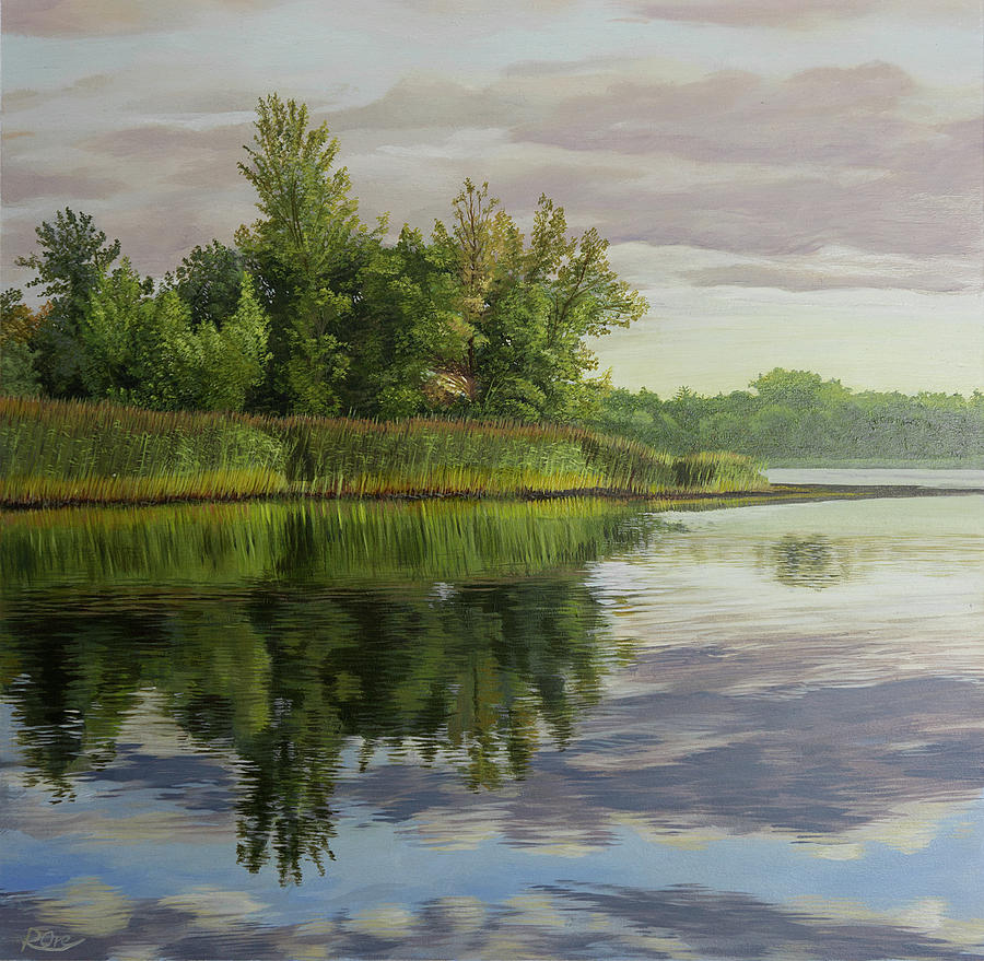 Lake Painting - Lake Reflections by Raymond Ore Lake Painting - Lake Reflections by Raymond Ore