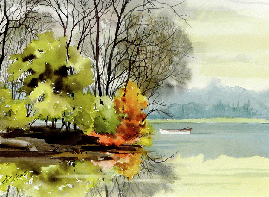 Lake Rest Painting by Art Scholz