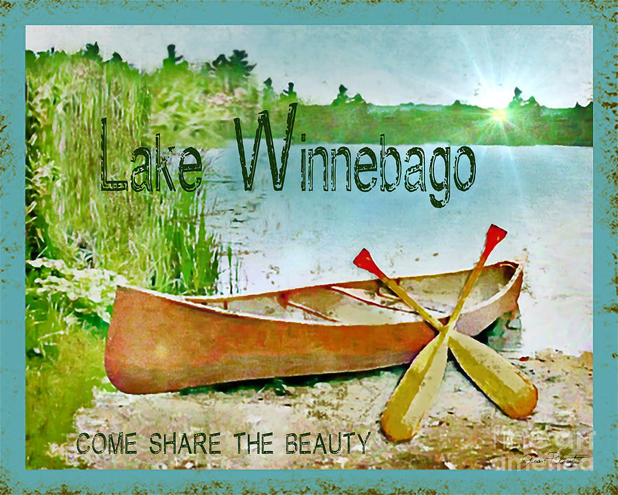 Lake Sign-Personalized Winnebago Digital Art by Jean Plout