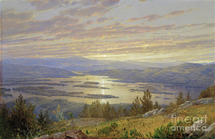 Lake Squam From Red Hill Drawing by Heritage Images