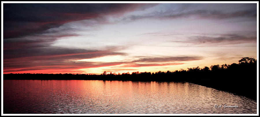 Lake Sunset, Pocono Mountains, Pennsylvania Photograph by A Macarthur Gurmankin